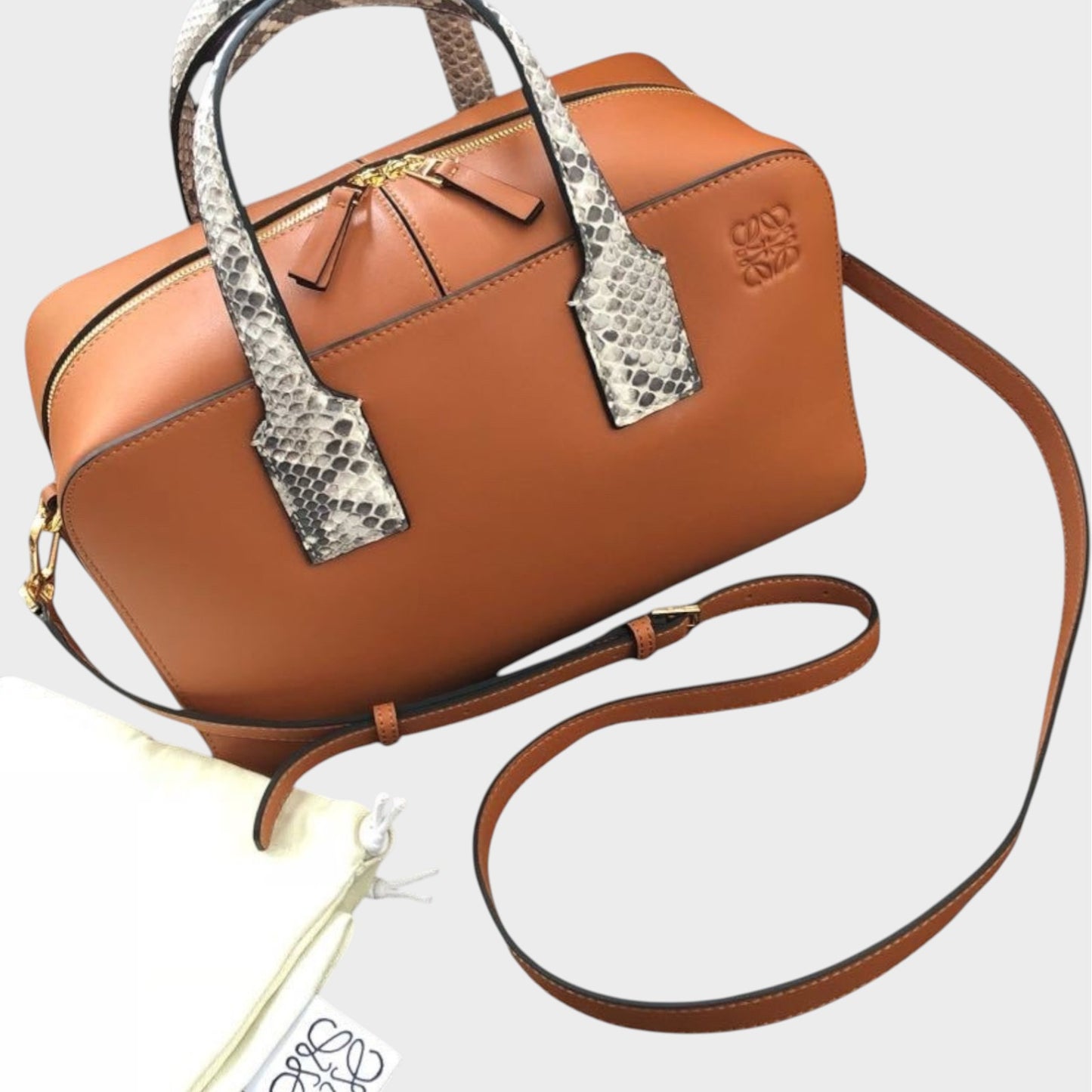 Loewe Landscape Python Bowling Bag