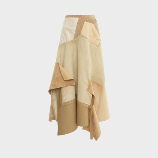 Loewe Patchwork Suede Skirt
