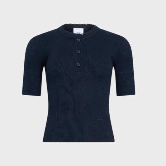 Patou Ribbed Knit Top