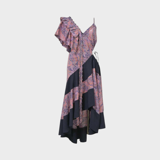 Loewe Asymmetric Paisley Ruffle Dress