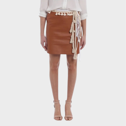 Loewe Nappa Leather Rope Belt Skirt