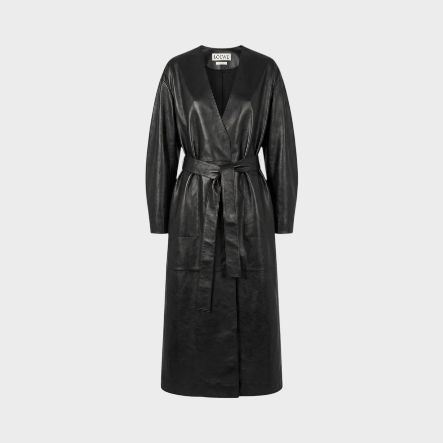 Loewe Leather Belted Coat