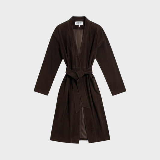 Loewe Suede Belted Coat