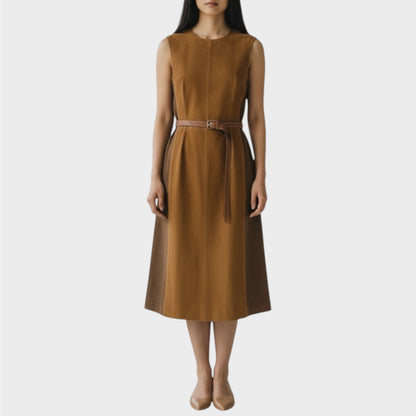 Loewe Suede Leather Belted Dress