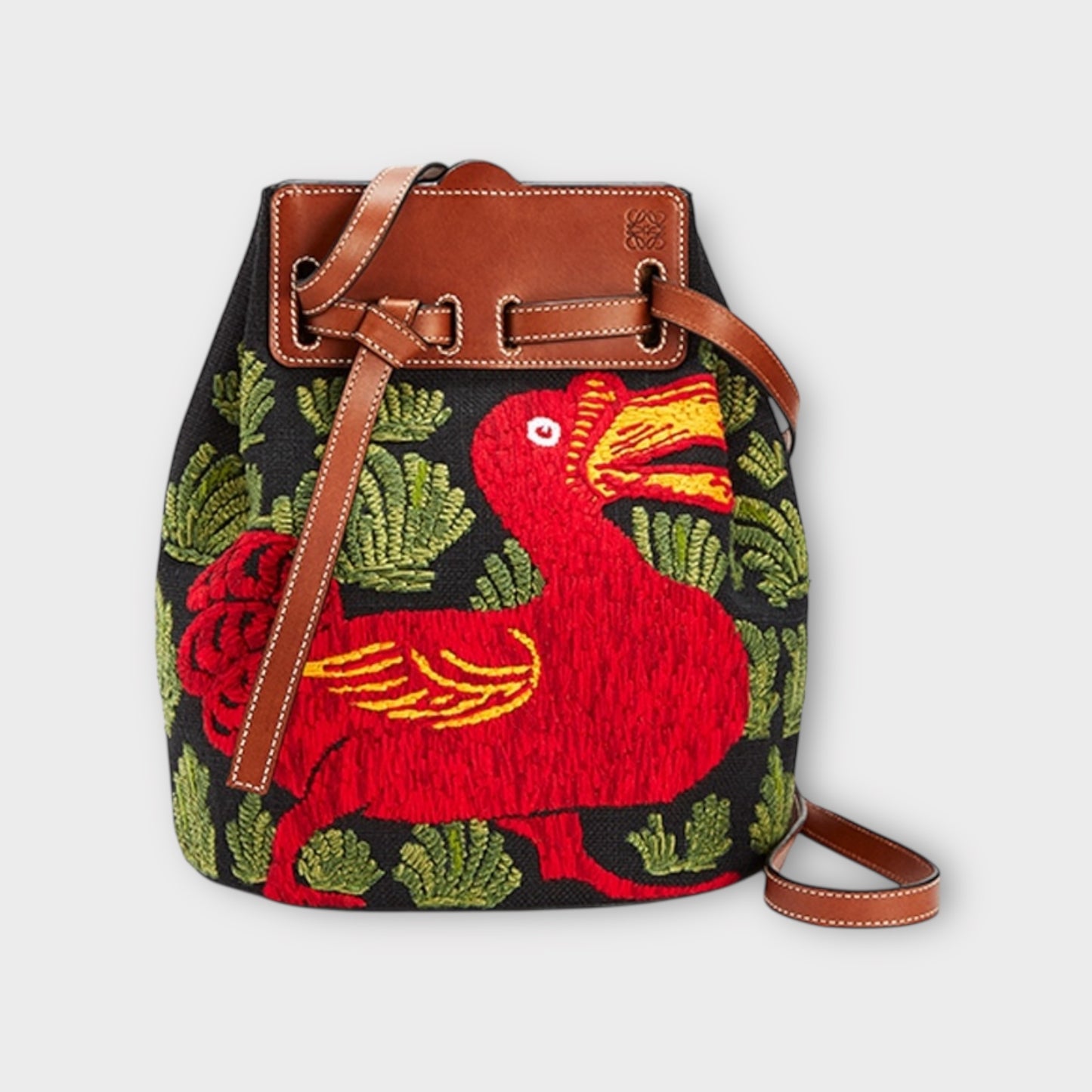 Loewe Duck Embroidered Bucket Bag