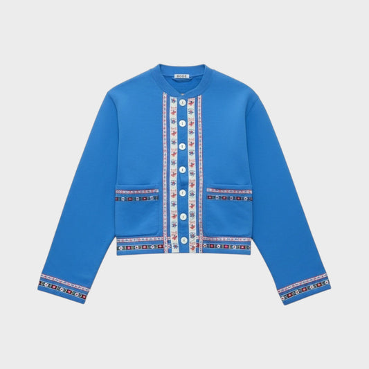 Bode Appliquéd Ribbon Cardigan