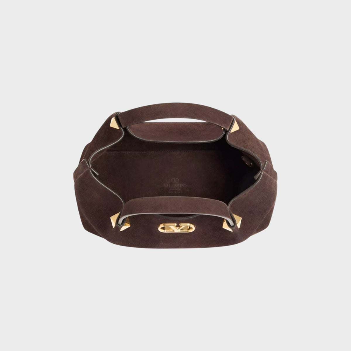 Valentino Small Suede Vlogo Tote