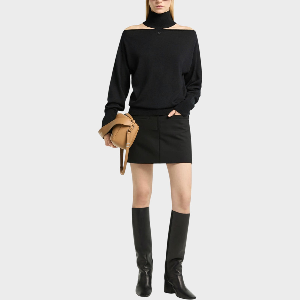 Courrèges Merino Wool Cut Out Sweater