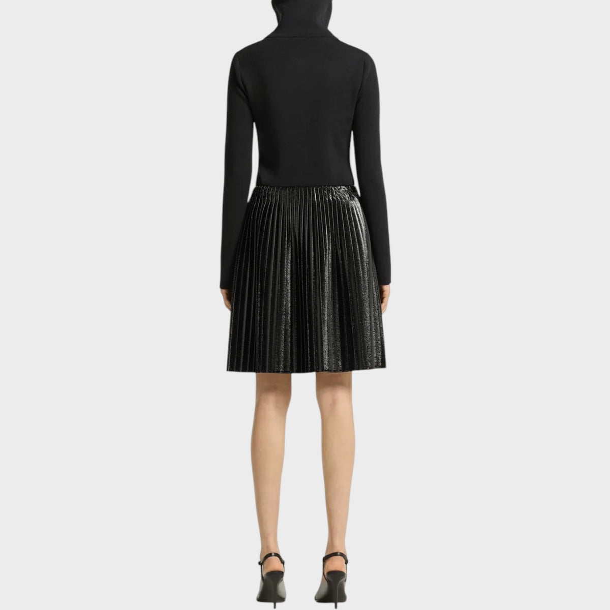 Courrèges Pleated Vinyl Mini Skirt
