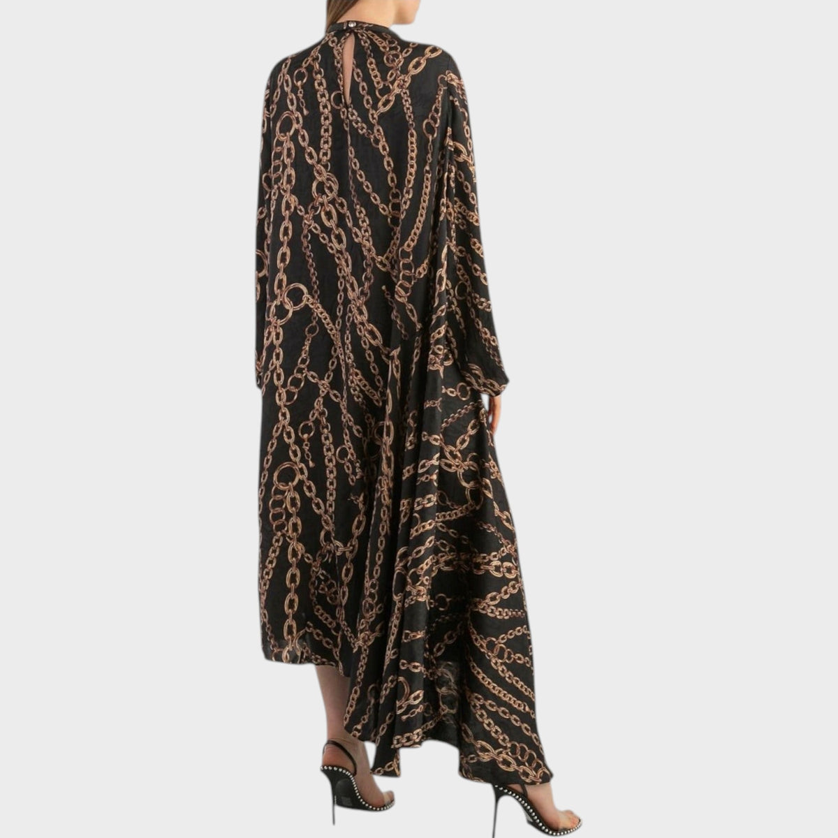 Balenciaga Jacquard Silk Choker Dress