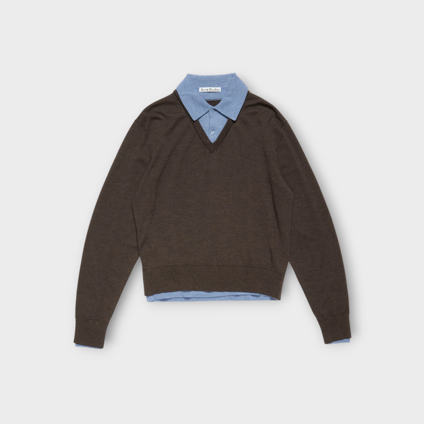 Acne Studios Wool V-Neck Layered Knitwear