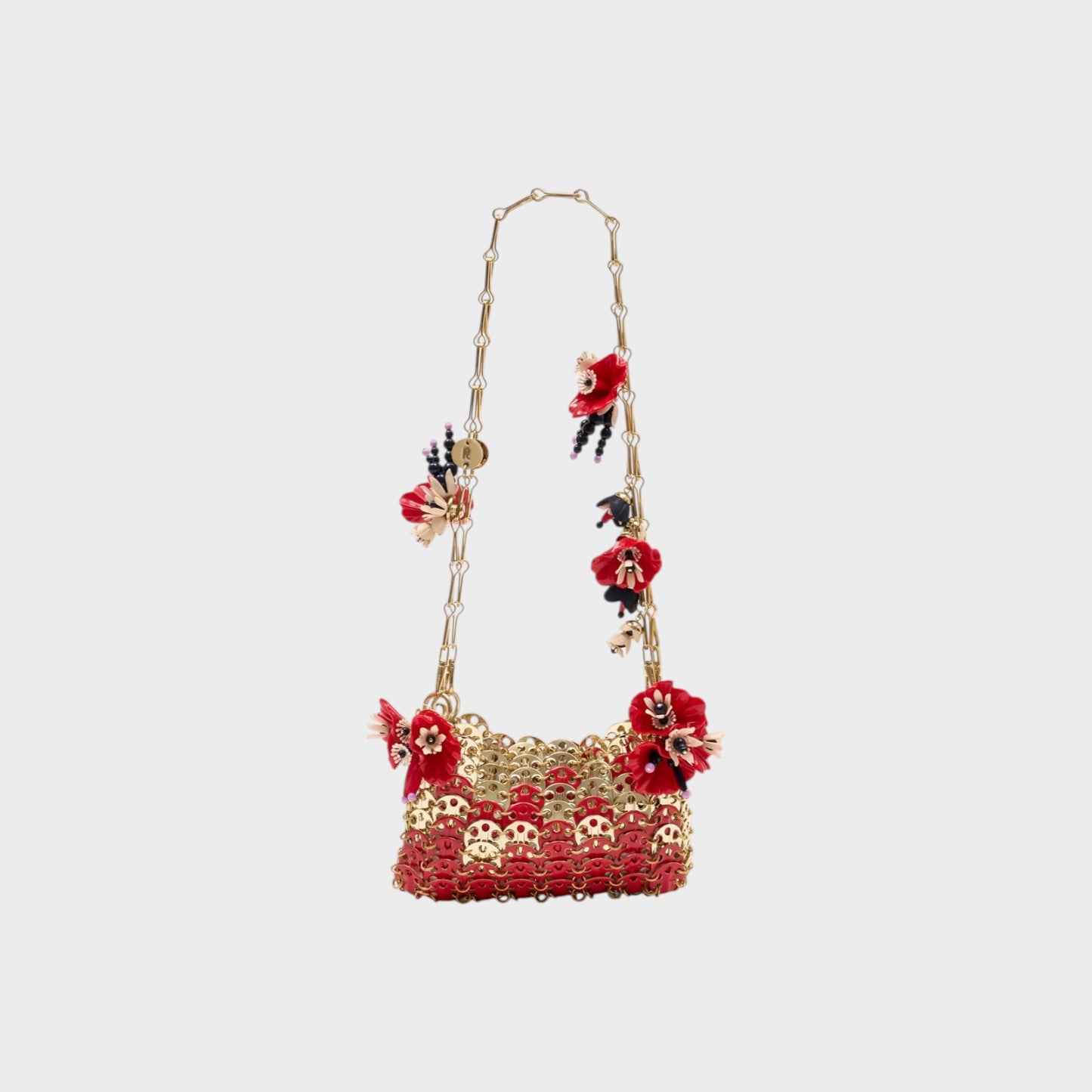 Rabanne Gradient Enamelled Disc Bag