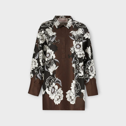 Valentino Cotton & Silk Mini Shirt Dress