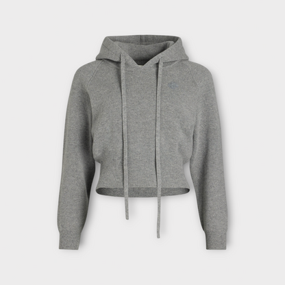 Patou Cashmere Cropped Hoodie