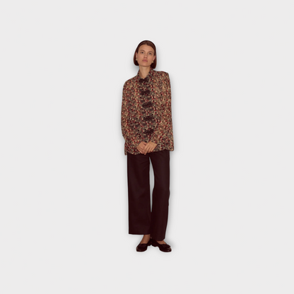 Bode Quadrille Silk Blouse