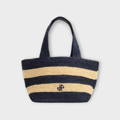 Patou Raffia Trapeze Tote Bag