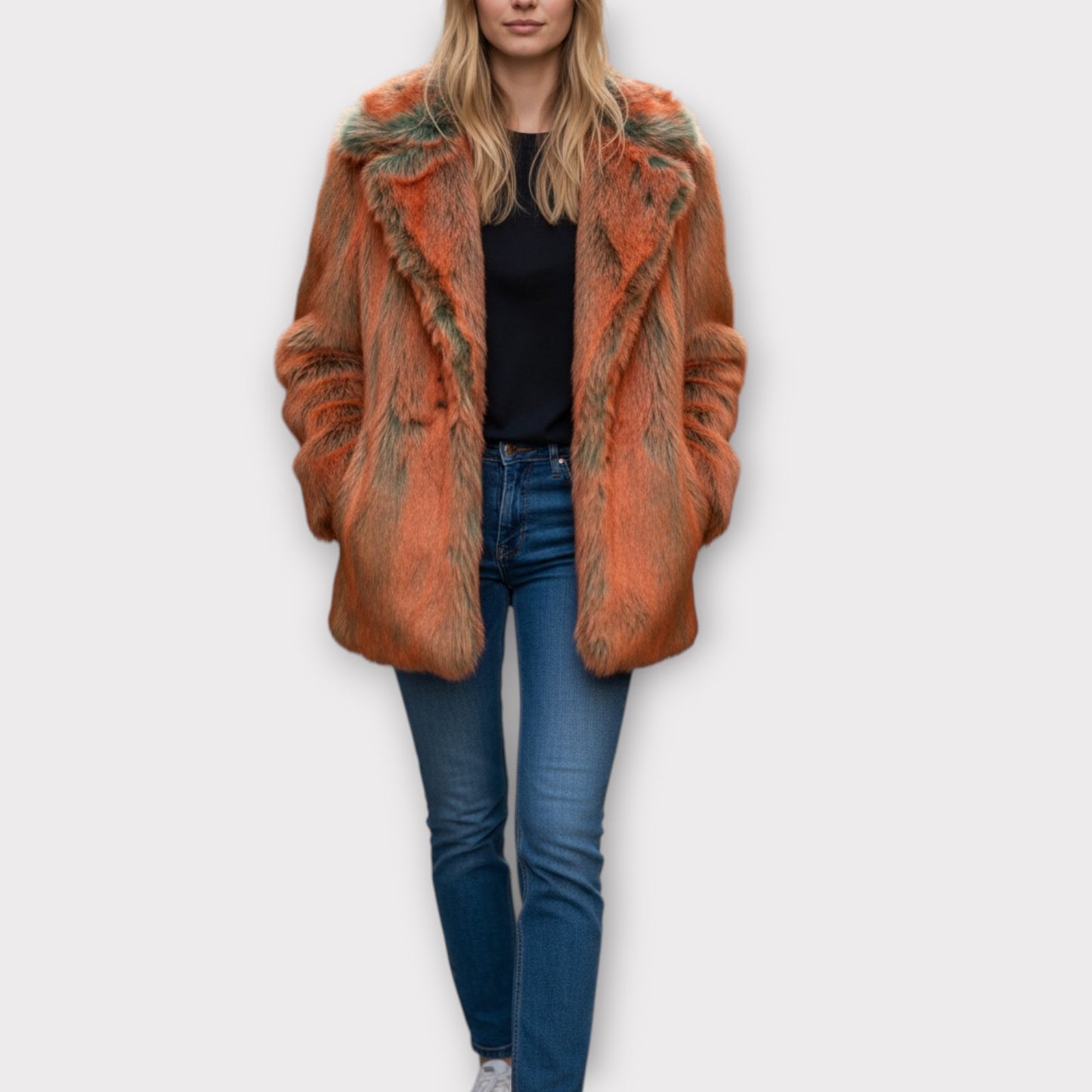 Dries Van Noten Vaudi Cropped Faux Fur Jacket