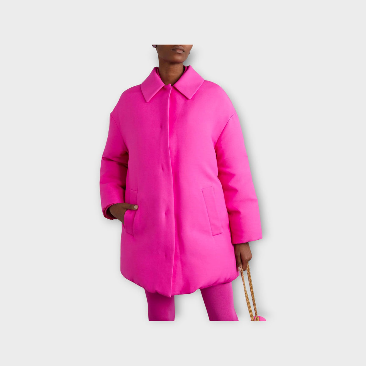Valentino Wool & Silk Couture Piumino Puffer Coat