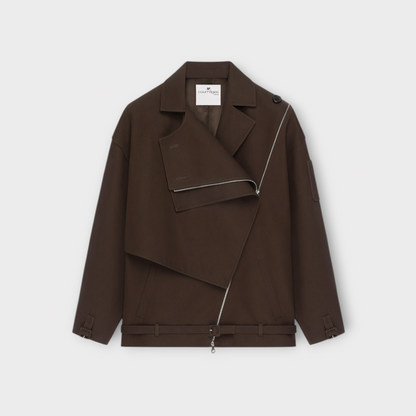 Courrèges Cotton Oblique Short Trench Jacket