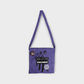 Raf Simons Tote Bag, Print, Cotton Jersey Fleece Top Handle Bag in Purple w/ Badges and Isolation Print