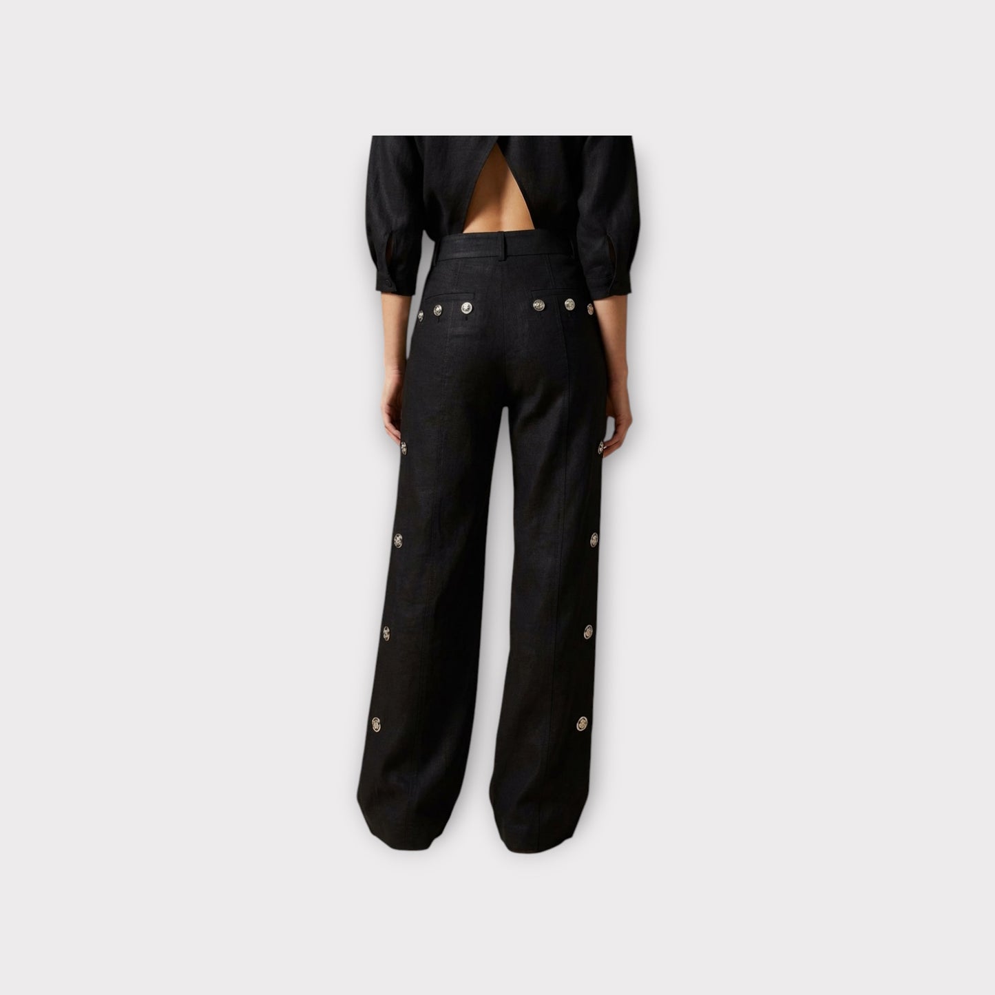 Loewe Linen Snapped Trousers