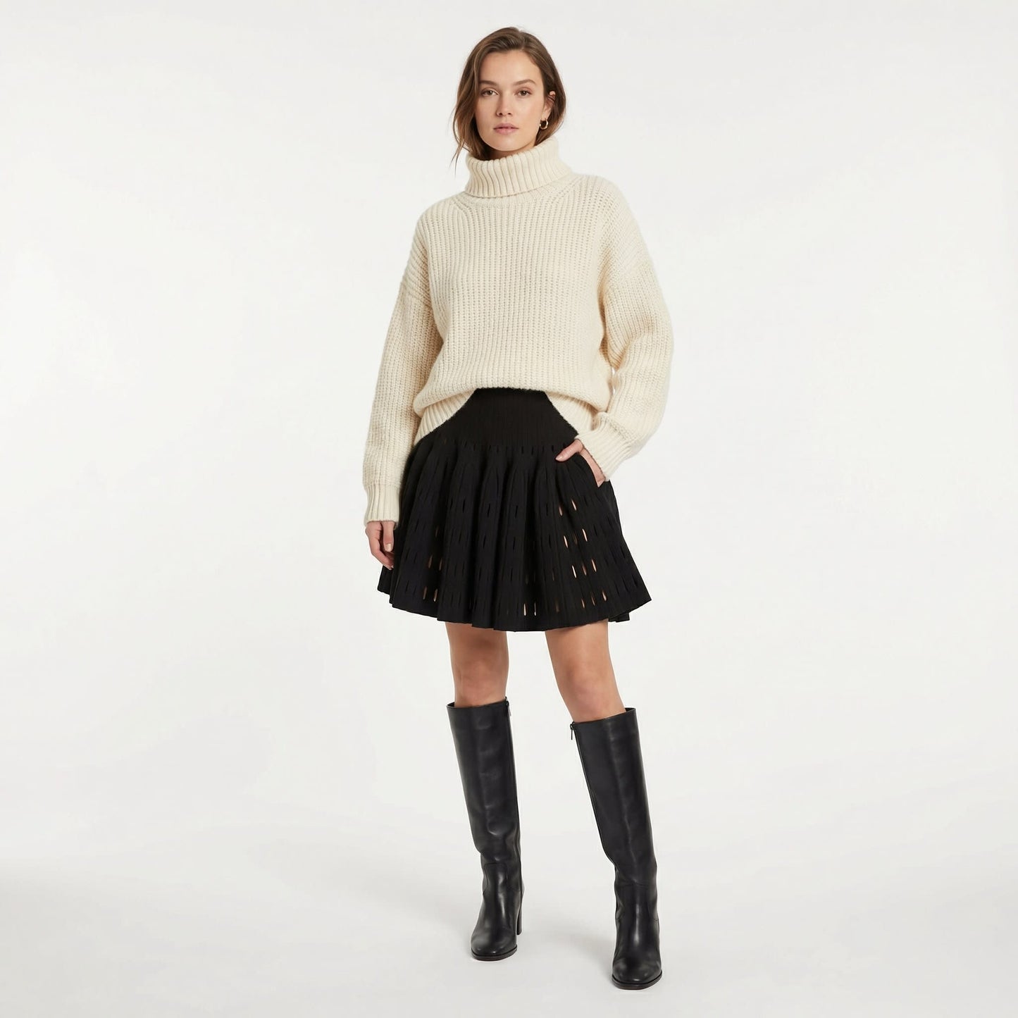 Alaia Eventail Mini Skirt