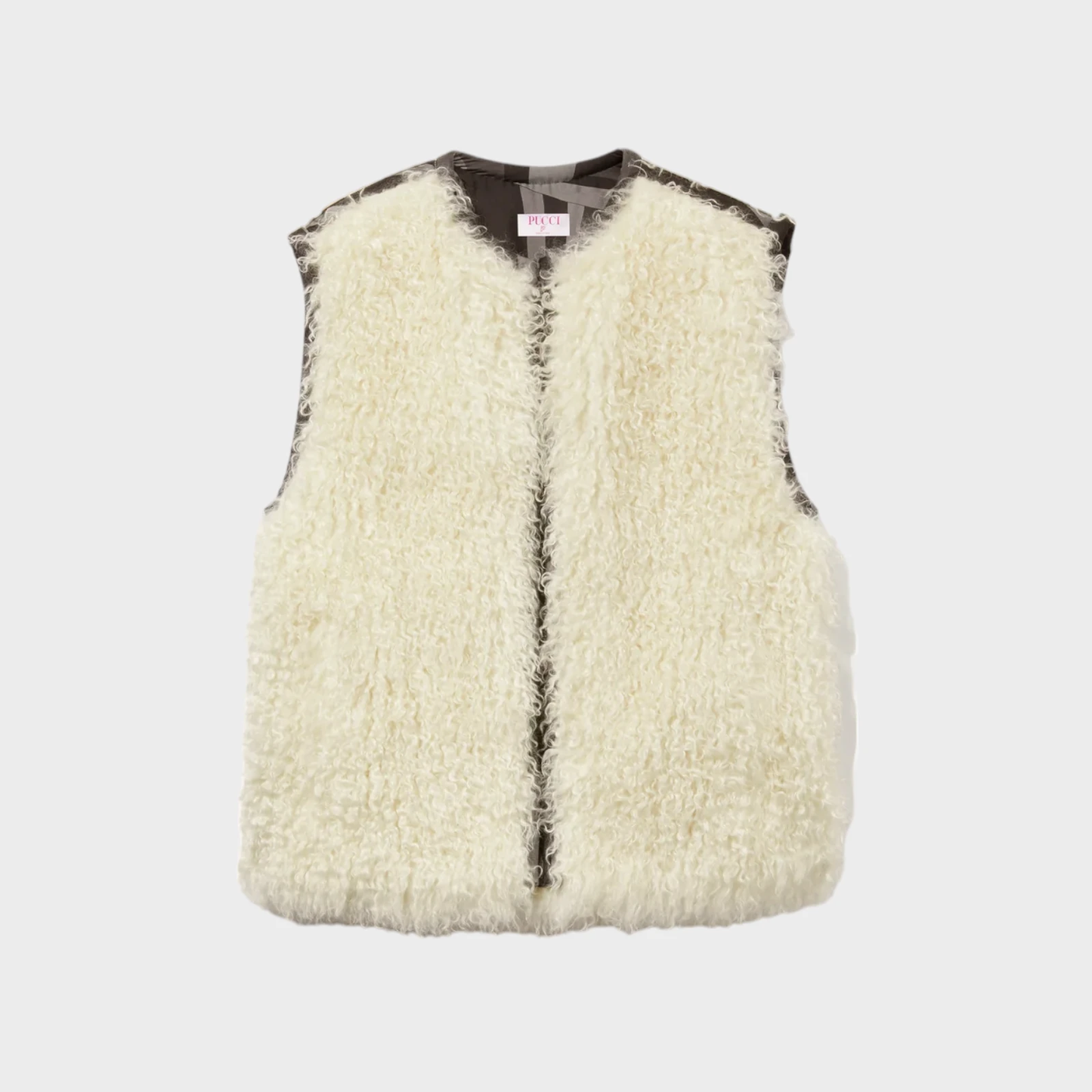 Emilio Pucci Faux Fur Crew Gilet
