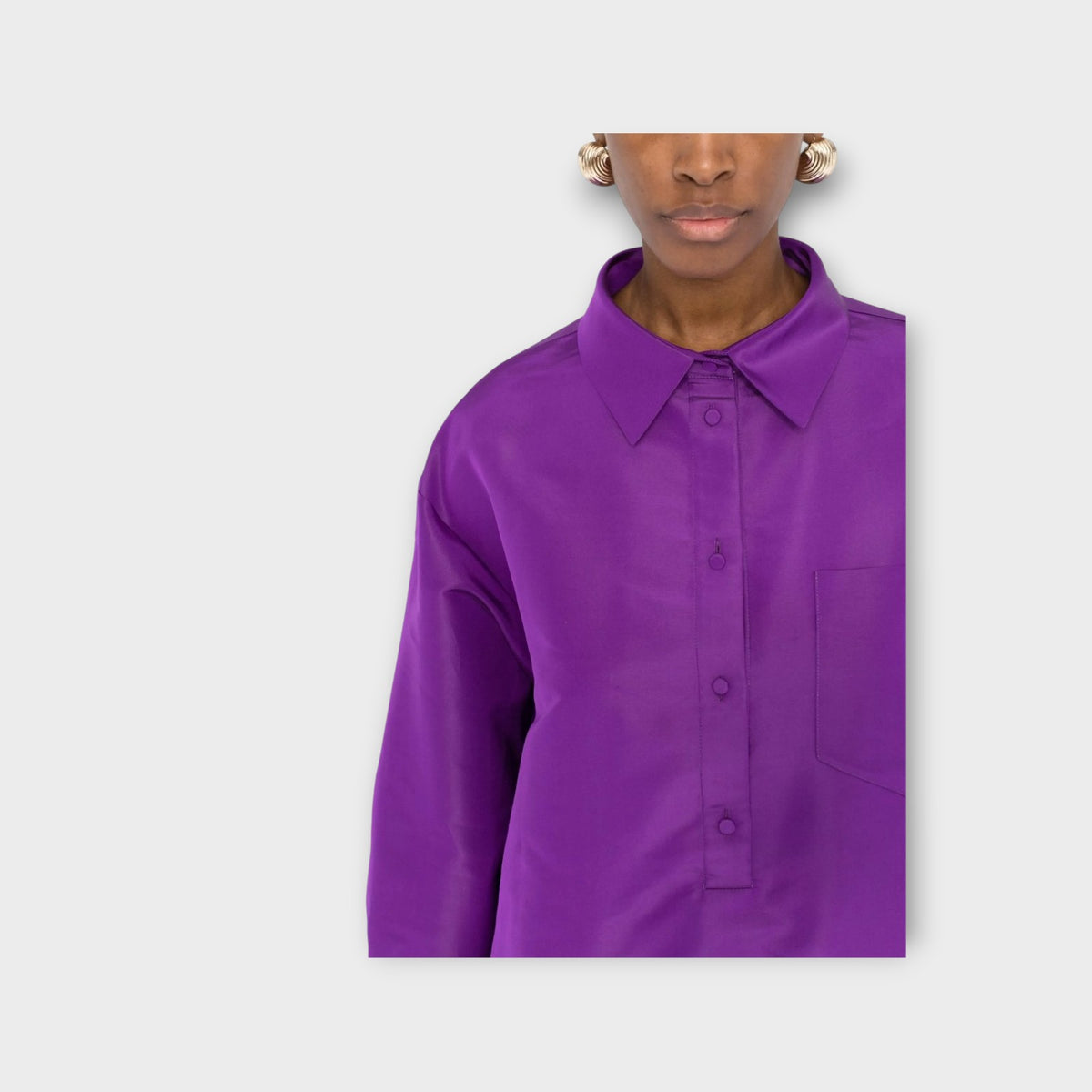 Valentino Silk Faille Mini Shirt Dress
