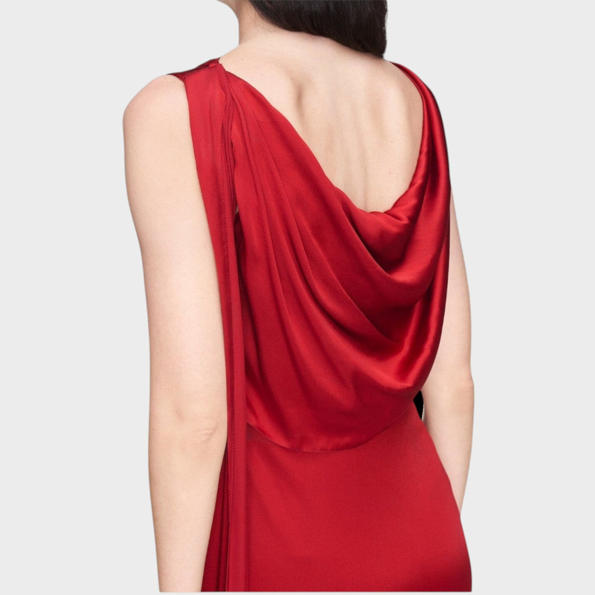 Maison Margiela Satin Draped Maxi Dress