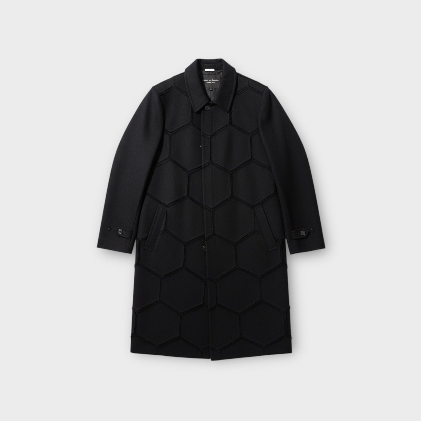 Comme des Garcons Homme Plus Wool Gabardine Honeycomb Coat