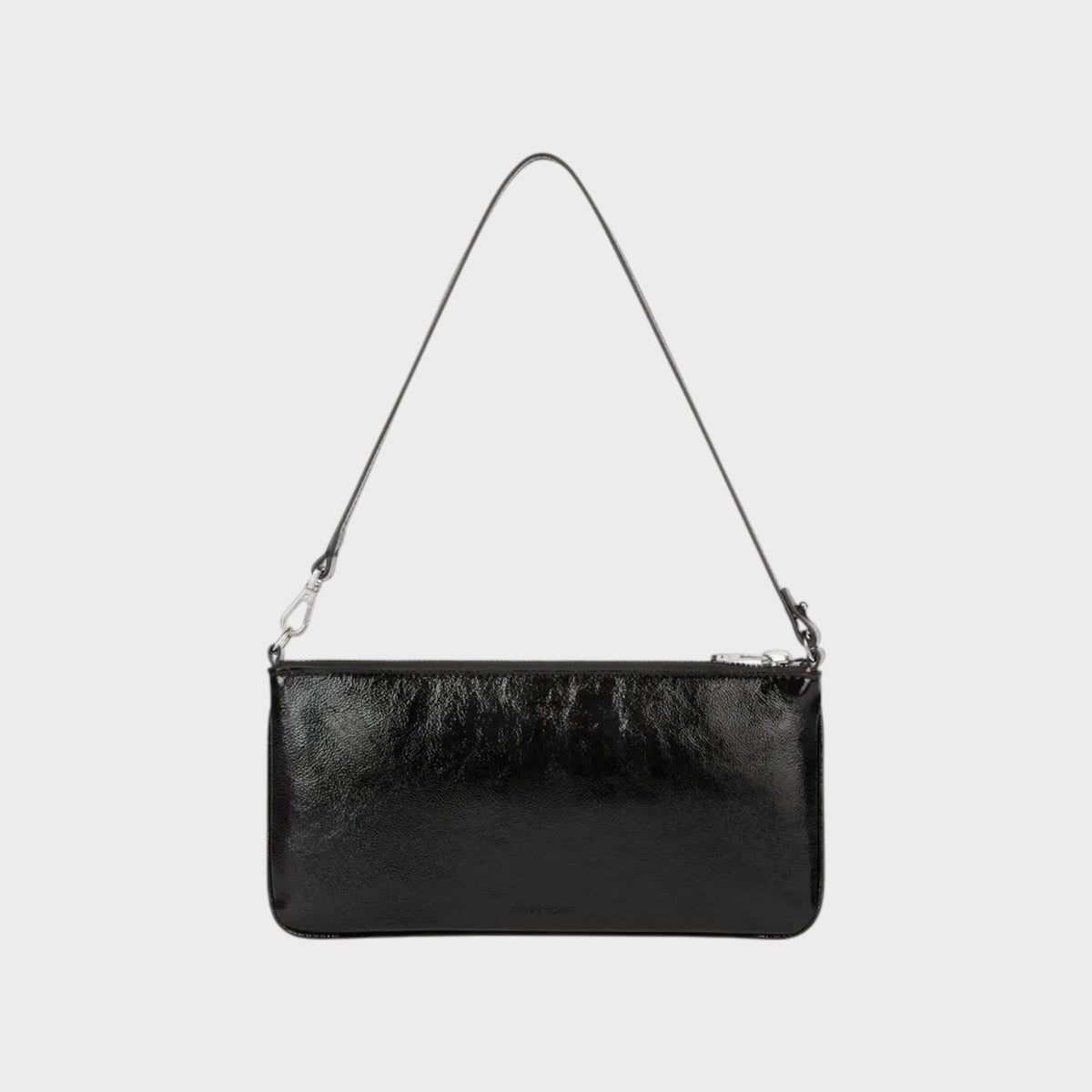 Courrèges Naplack Leather Zipped Clutch