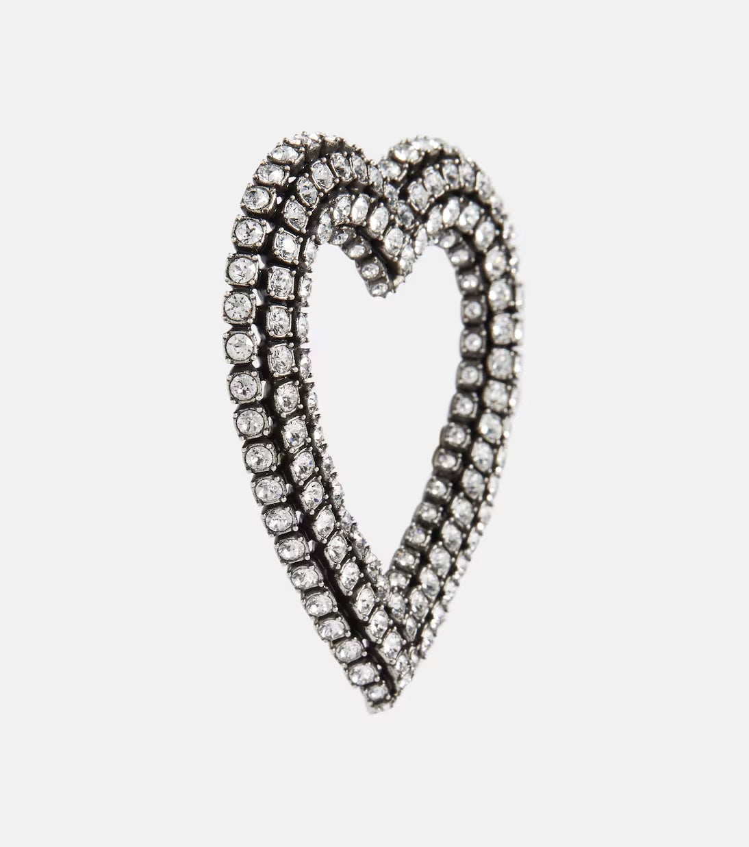 Balenciaga Heart Earp Strass Earring