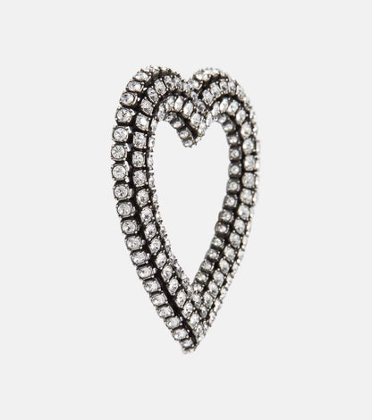 Balenciaga Heart Earp Strass Earring