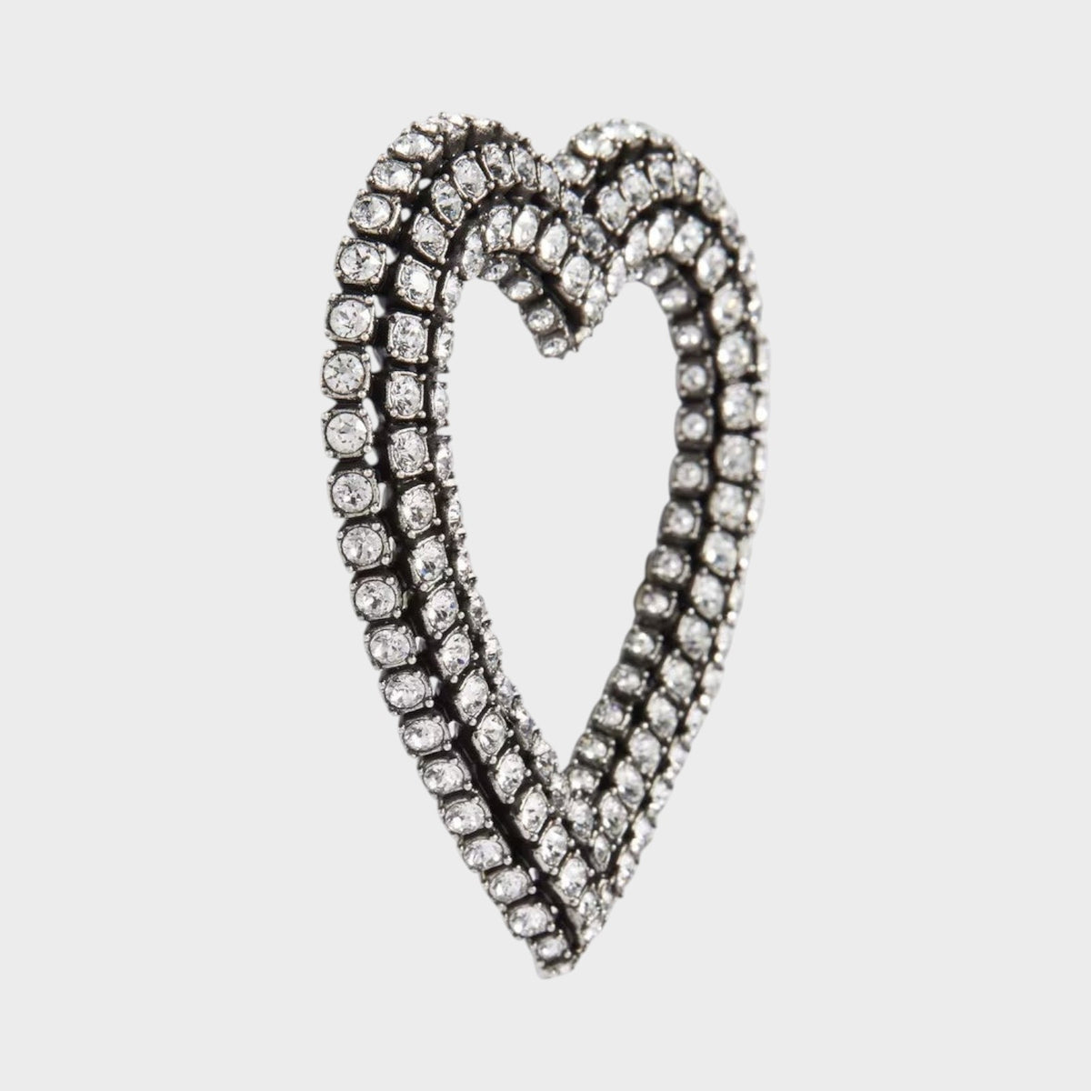 Balenciaga Heart Ear Strass Earring