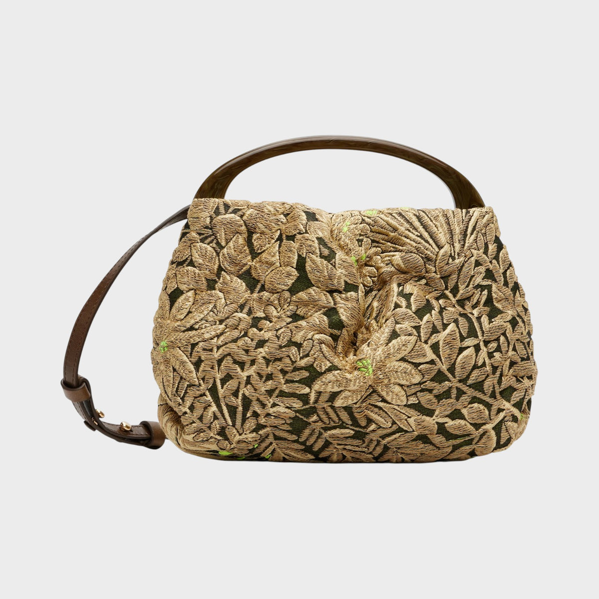 Dries Van Noten Crispino Silk & Cotton Resin Bag