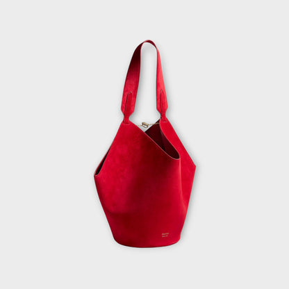 Khaite Lotus Mini Suede Tote Bag