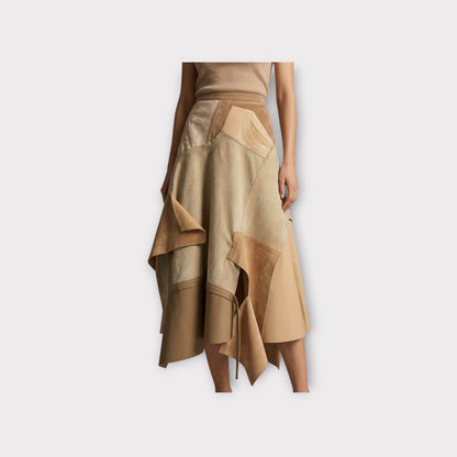 Loewe Patchwork Suede Skirt