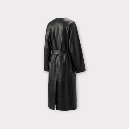 Loewe Leather Belted Coat