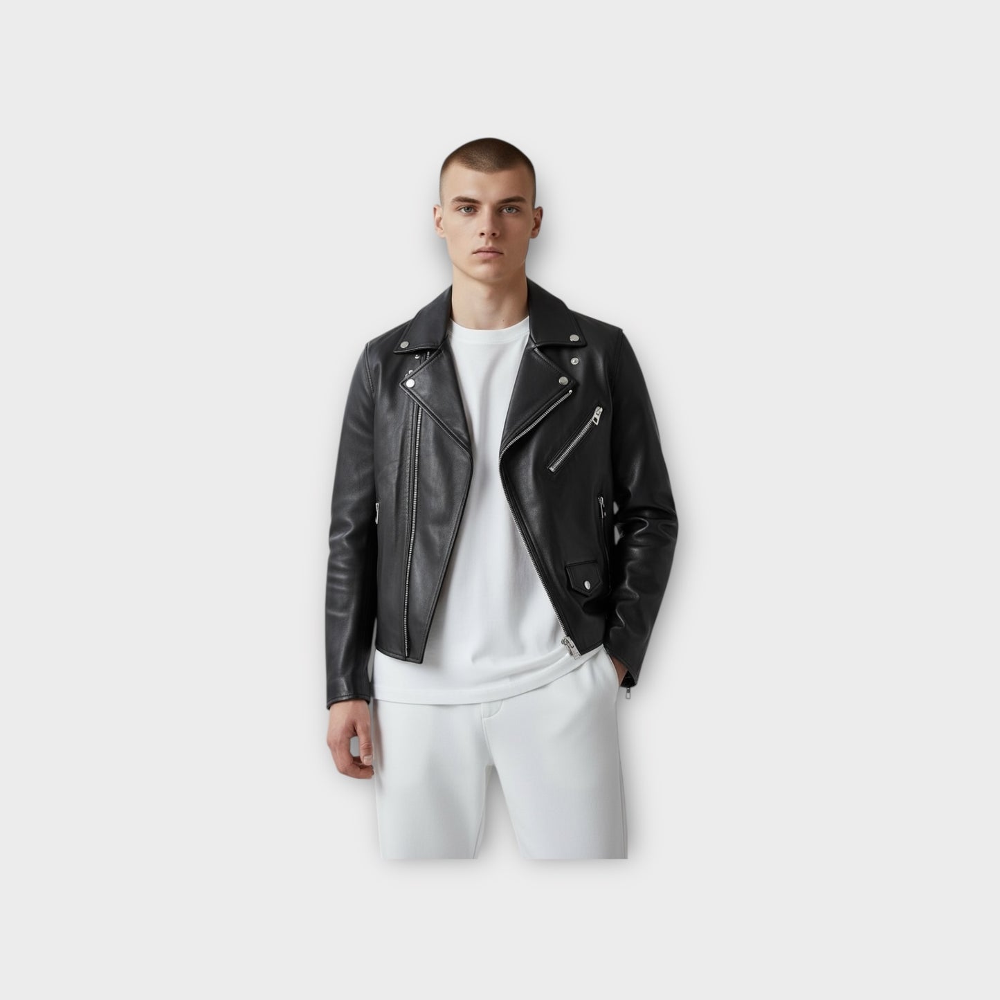 Loewe Nappa Leather Biker Jacket