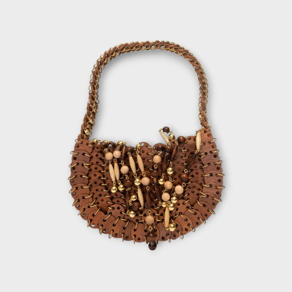 Rabanne Wood Hobo Bag