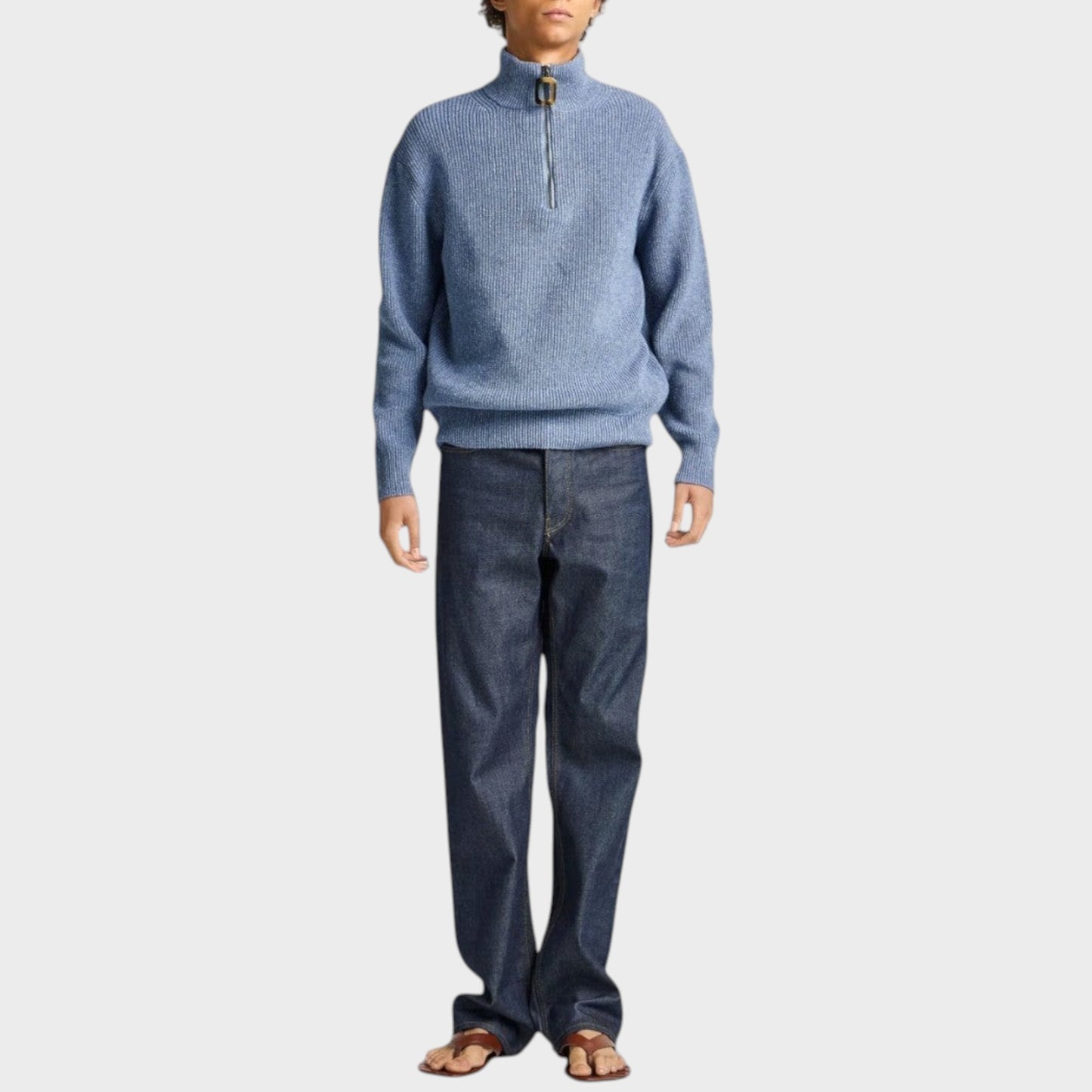 JW Anderson Wool & Cotton Half-Zip Jumper