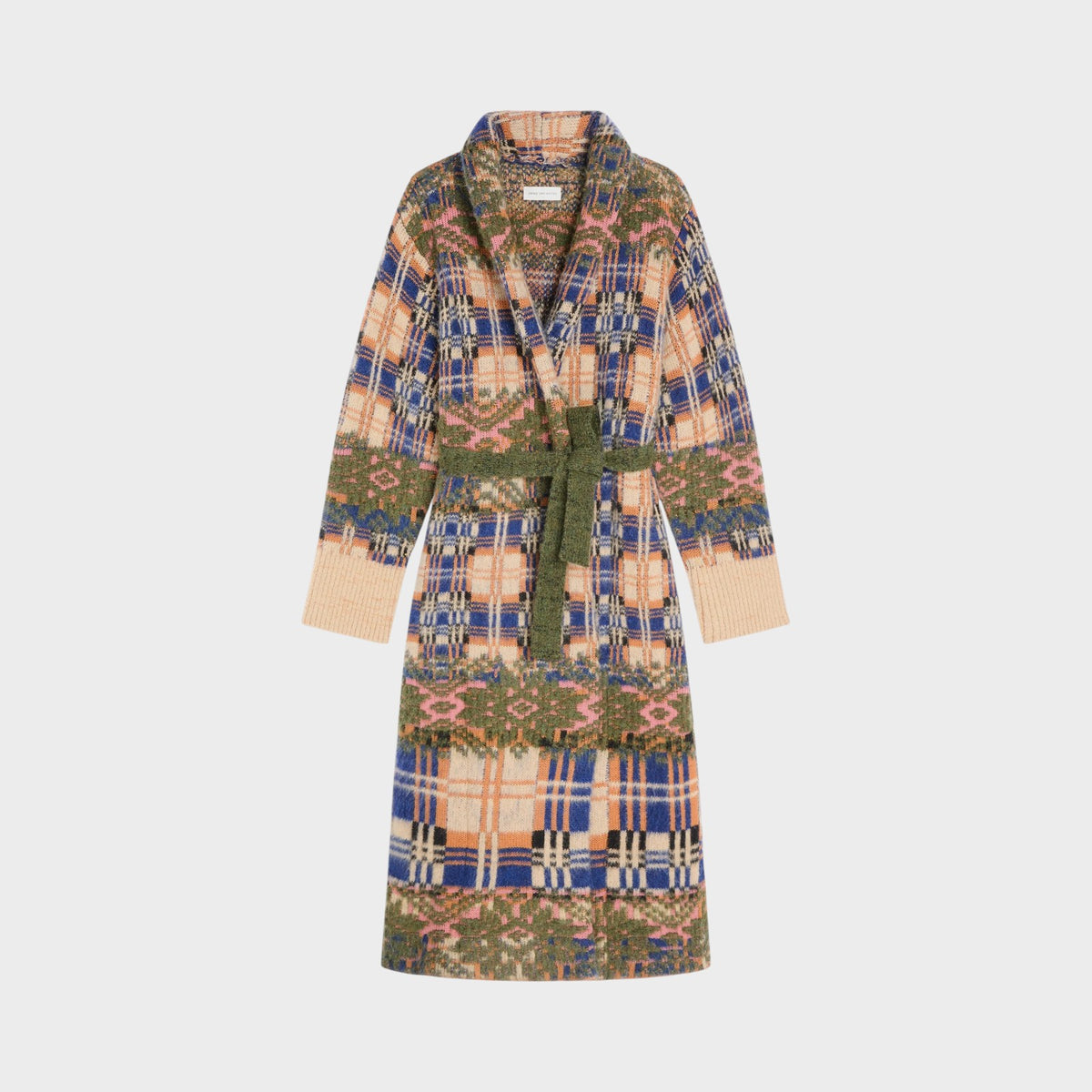 Dries Van Noten Telos Wollmantel mit Gürtel