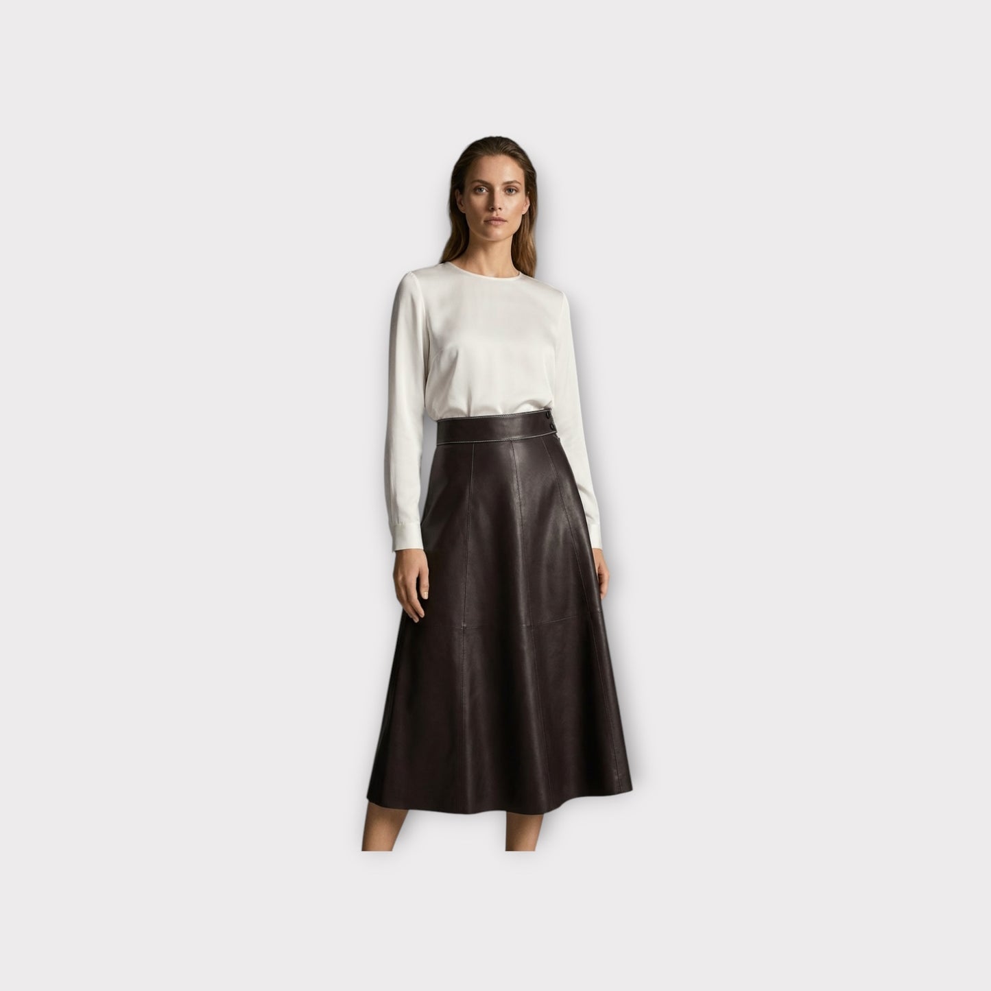 Loewe Skater Nappa Leather Skirt