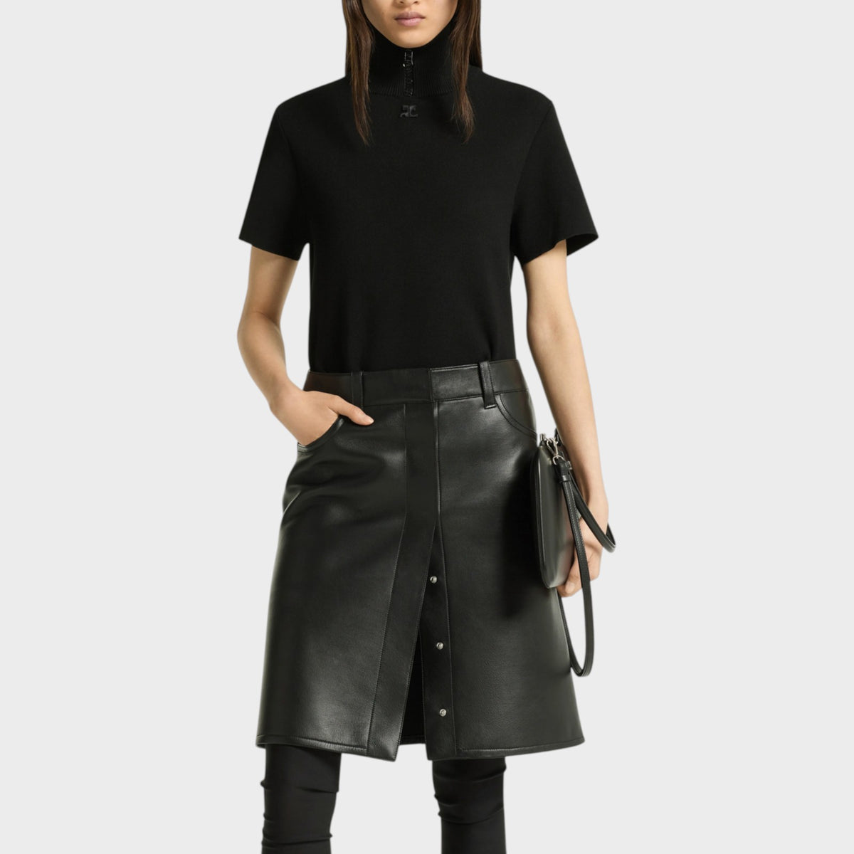 Courrèges Milano Zipped Knit Top