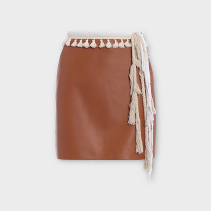 Loewe Nappa Leather Rope Belt Skirt