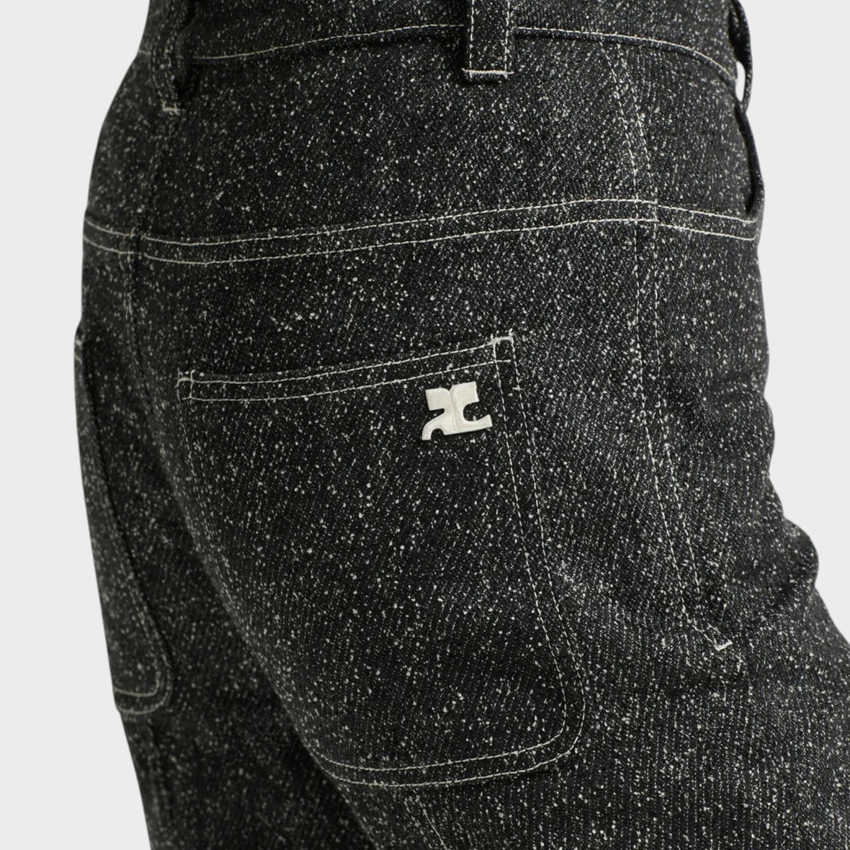 Courrèges Snap Denim Tweed Jeans