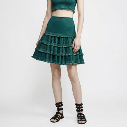 Alaïa Raffia Mini Skirt