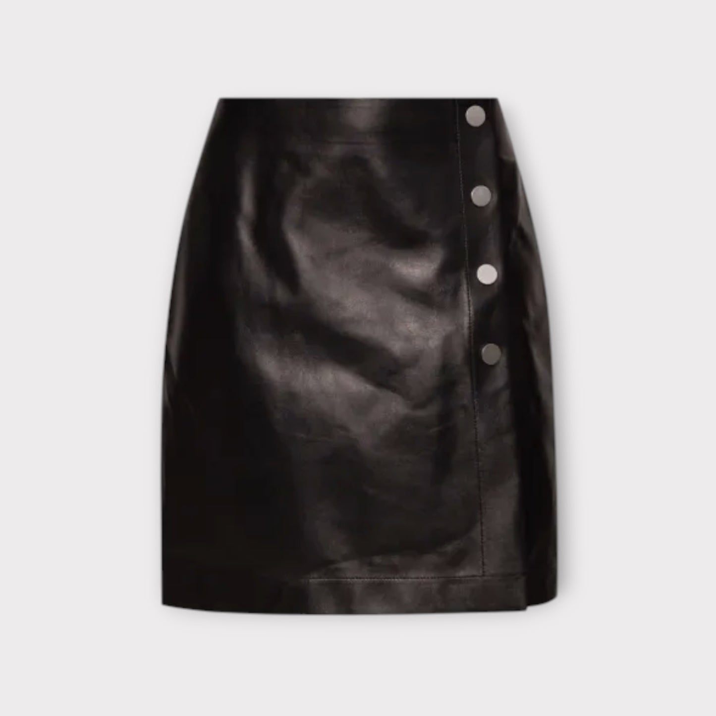 Bottega Veneta Lamb Leather Semiplonge Skirt