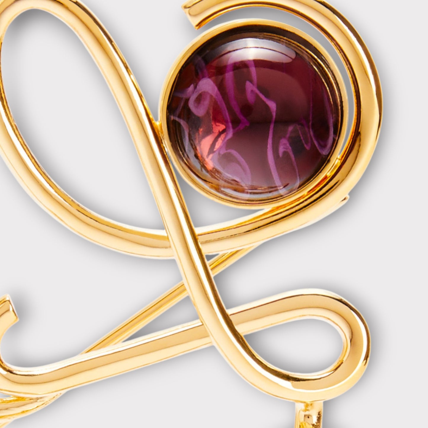 Loewe Brass XL Anagram Brooch