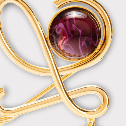 Loewe Brass XL Anagram Brooch